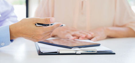 Healthcare professional in a meeting